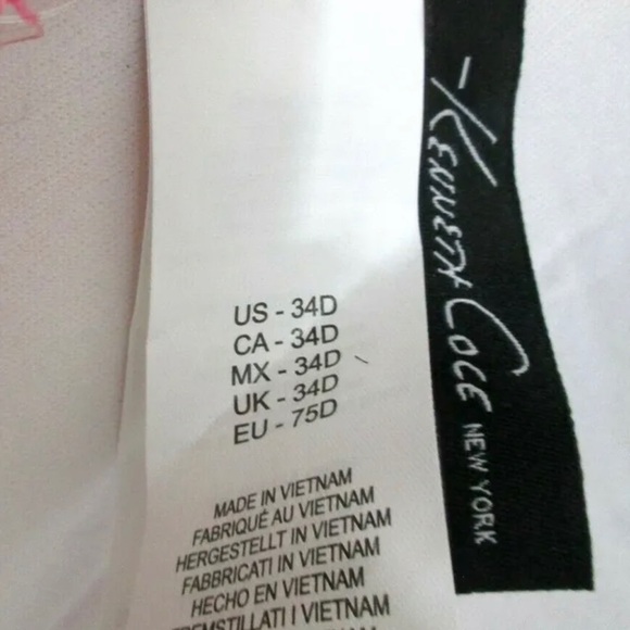 Kenneth Cole New York Triangle Hipster Bikini Top 34D - Picture 5 of 5